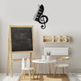 Wallity Musical - 309 Escultura de Pared de Metal Negra